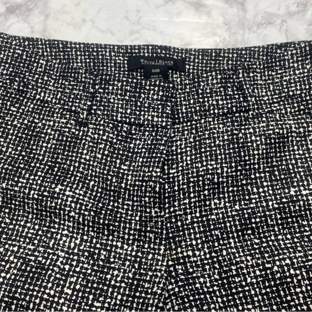 White House Black Market The Slim Ankle Pants Black and White Size 00R - Picture 5 of 11